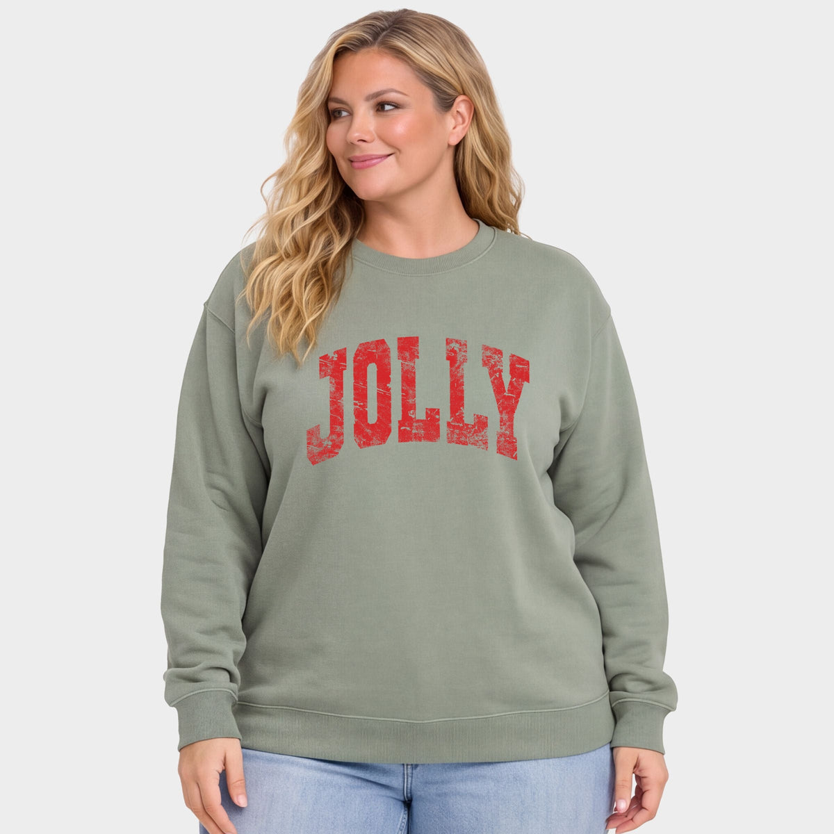 Jolly Arched Distressed - Women's Plus Sweatshirt