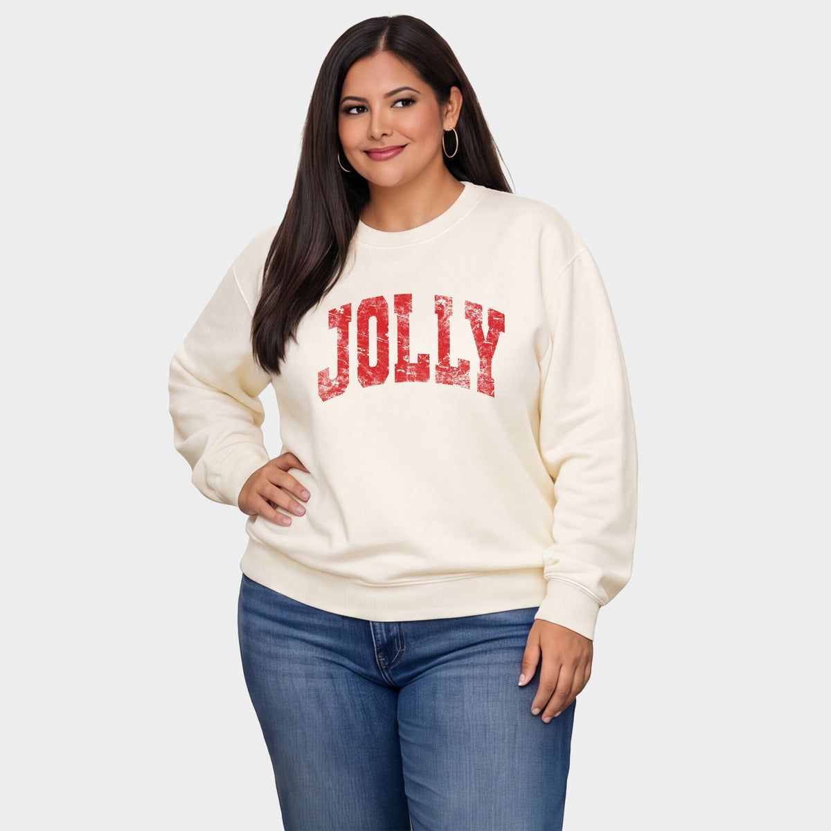 Jolly Arched Distressed - Women's Plus Sweatshirt