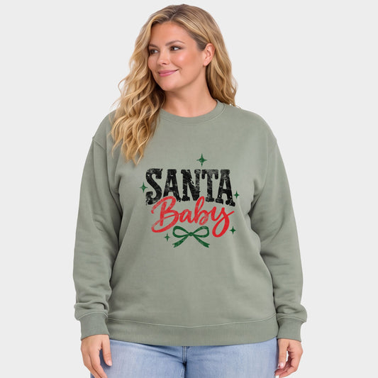 Santa Baby Bow - Women's Plus Sweatshirt