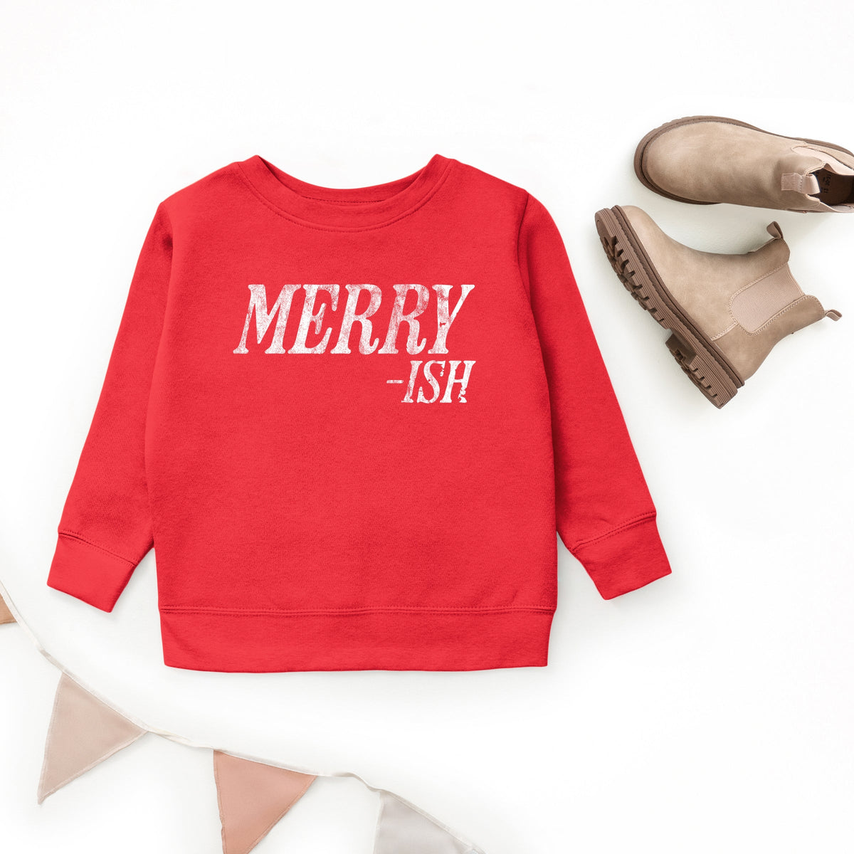 Merry-Ish Distressed - Youth Graphic Sweatshirt