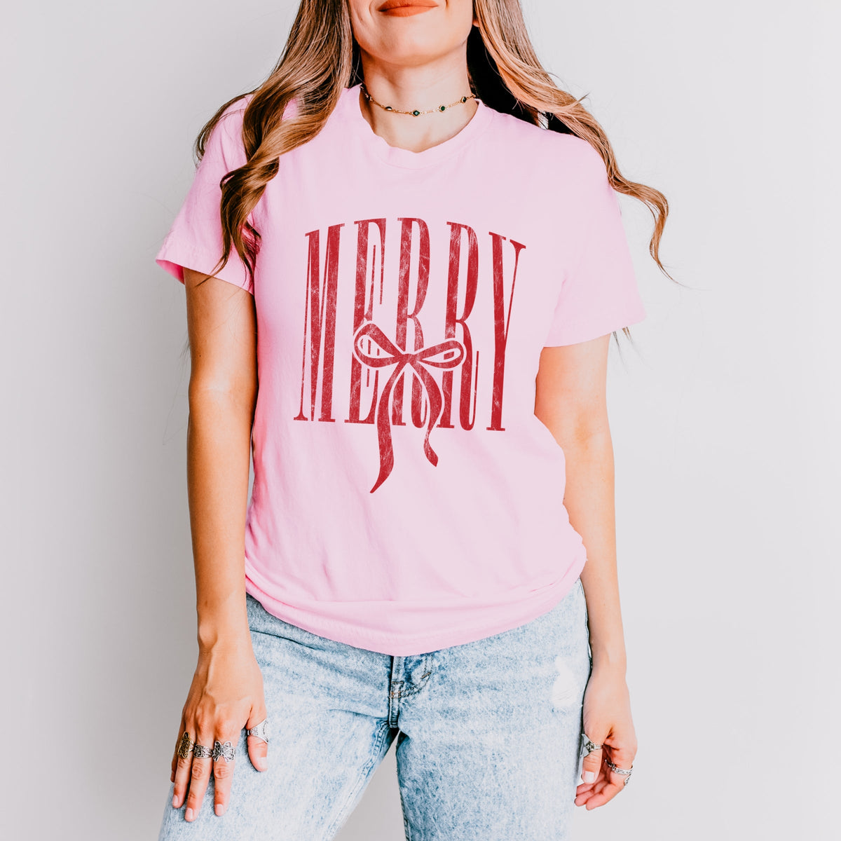 Merry Arched Bow - Women's Short Sleeve Graphic T-Shirt
