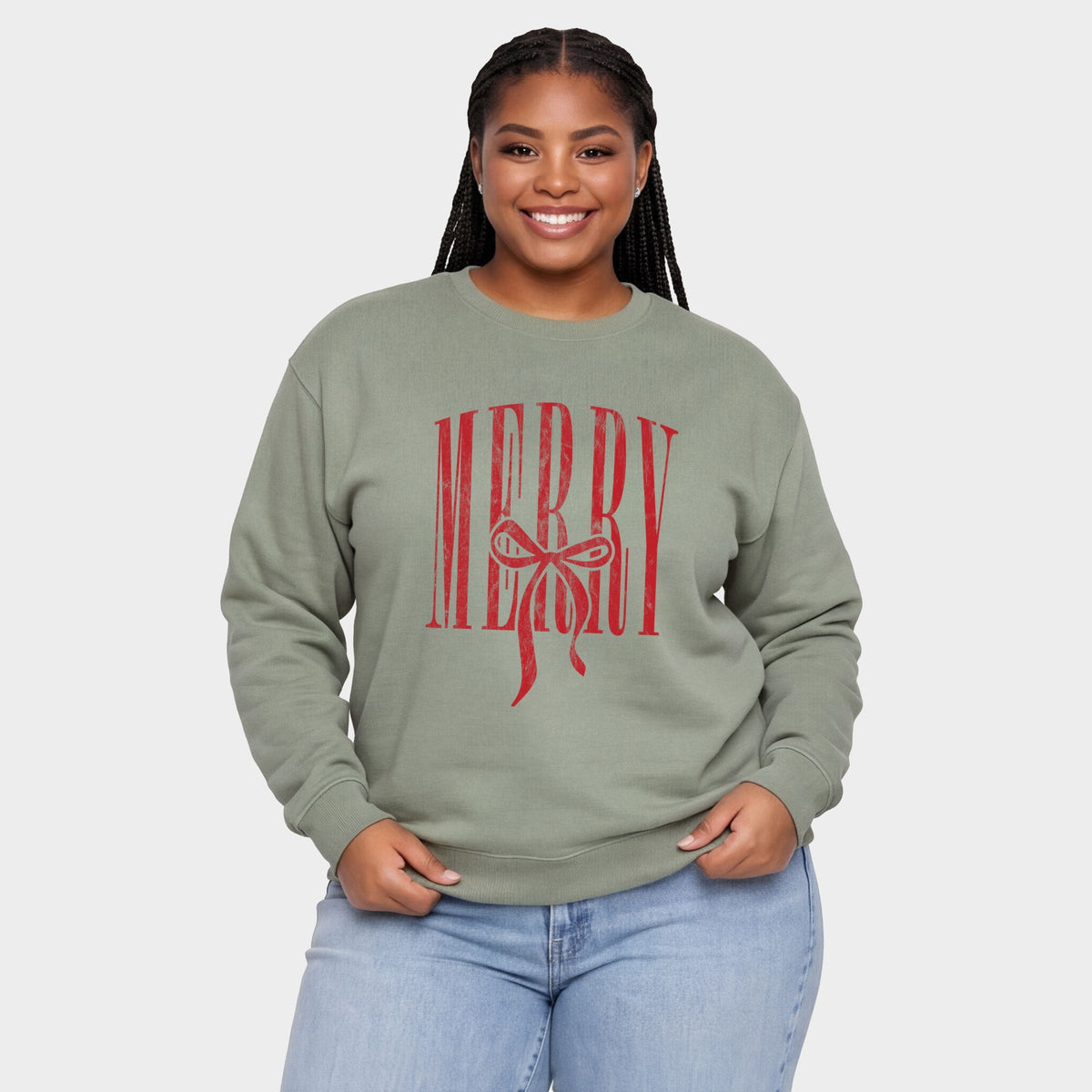 Merry Arched Bow - Women's Plus Sweatshirt