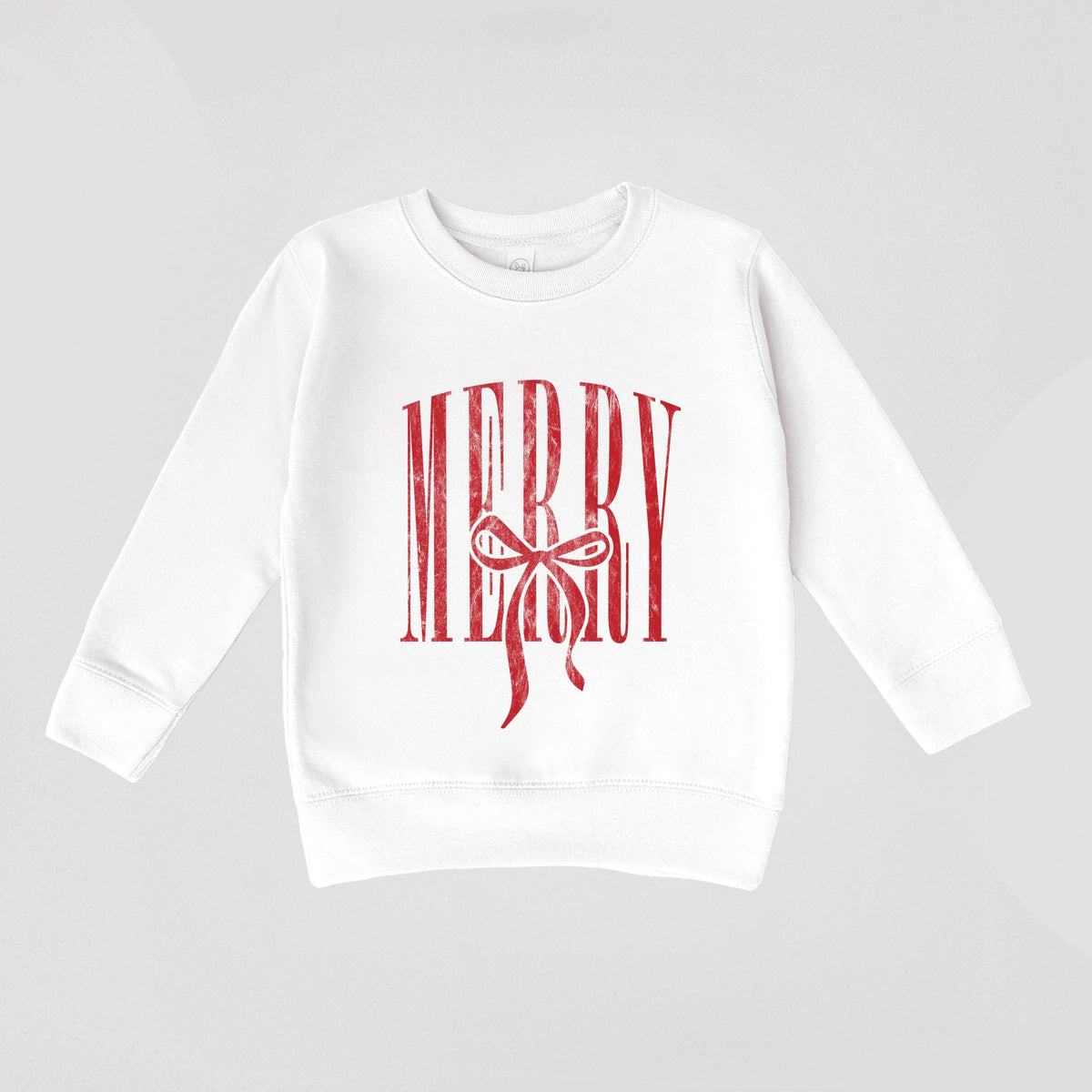 Merry Arched Bow - Toddler Graphic Sweatshirt