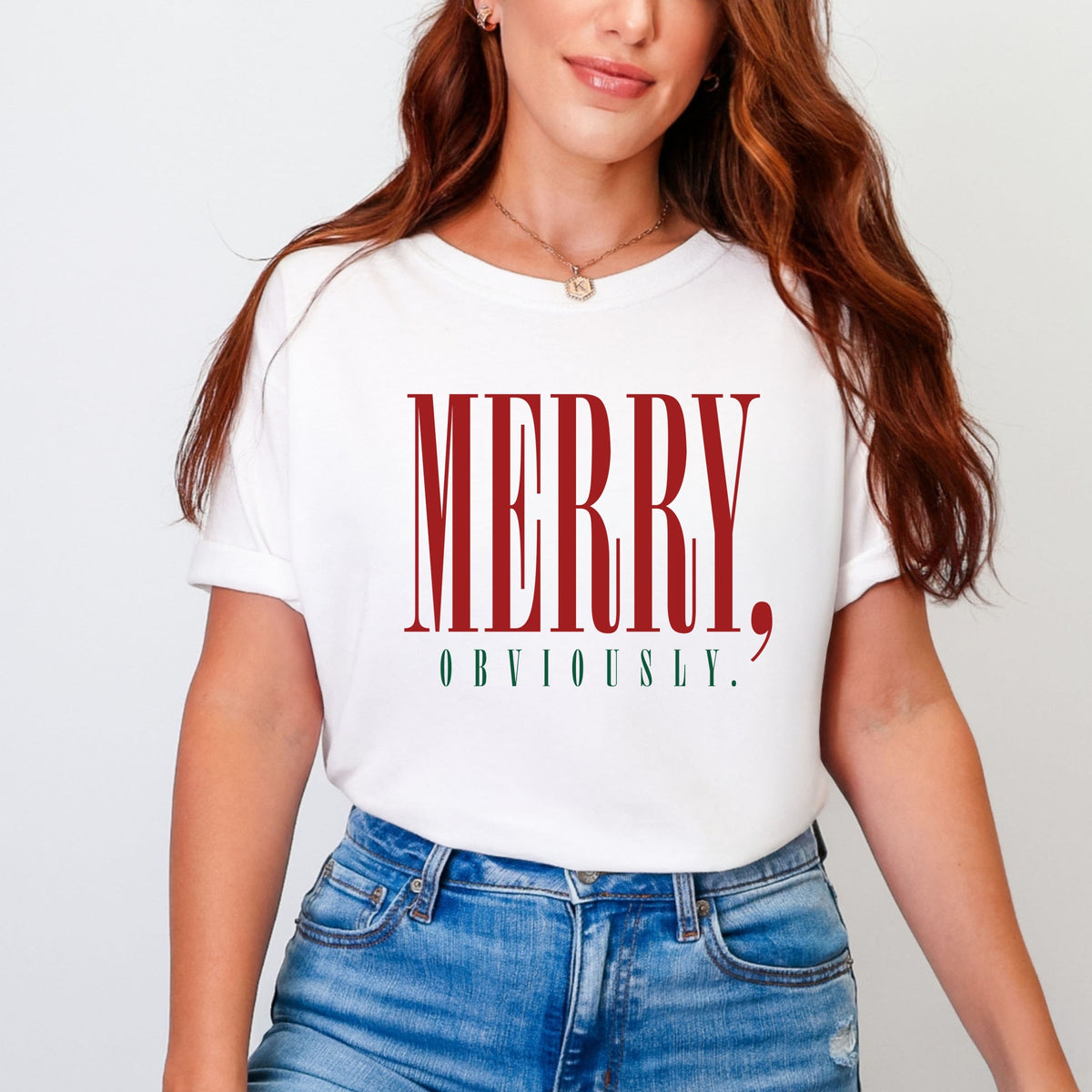Merry, Obviously Tall - Women's Garment Dyed Graphic T-Shirt