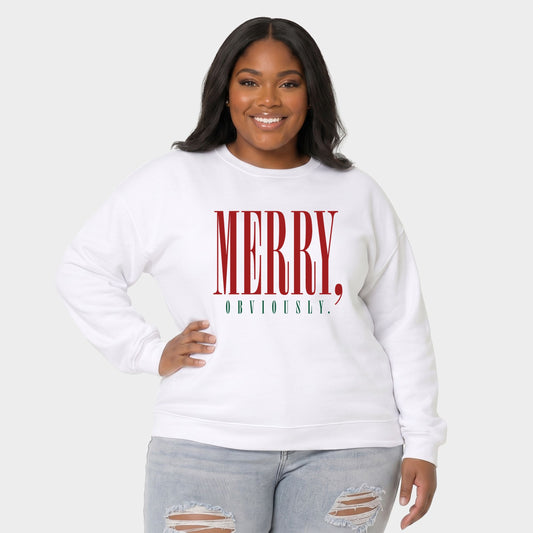 Merry, Obviously Tall - Women's Plus Sweatshirt