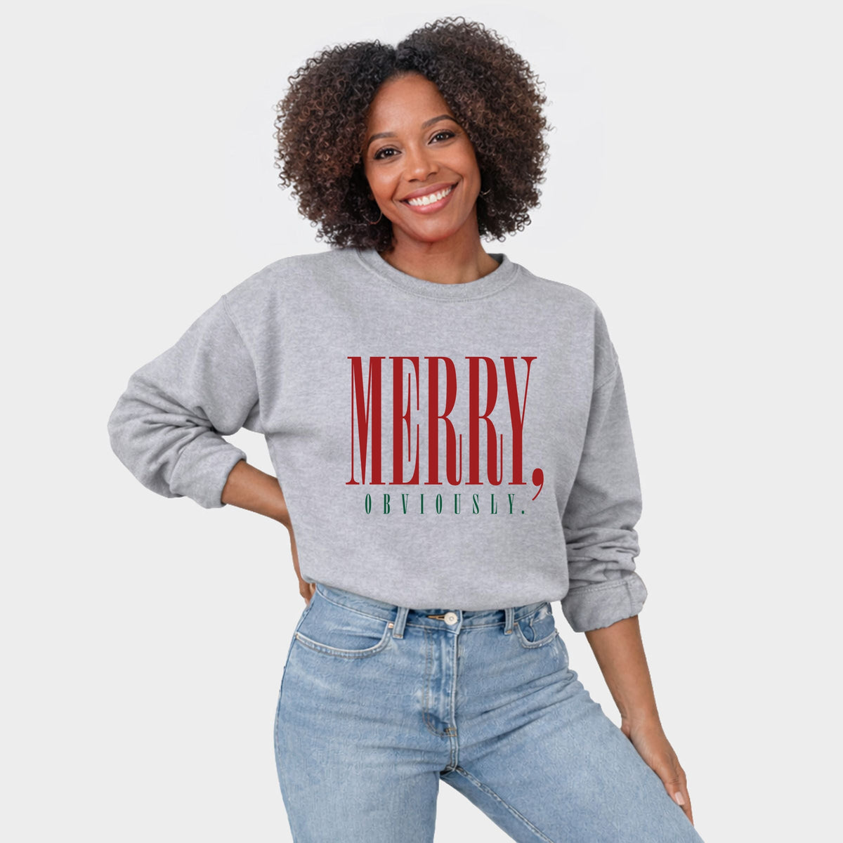 Merry, Obviously Tall -  Women's Graphic Sweatshirt