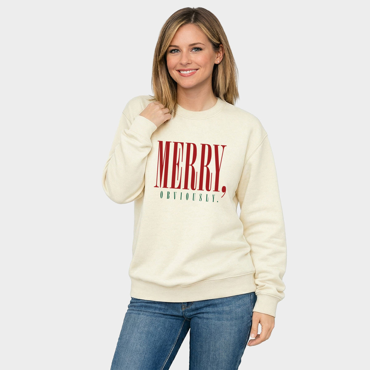 Merry, Obviously Tall -  Women's Graphic Sweatshirt