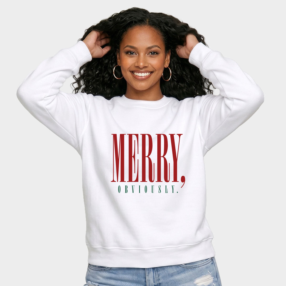 Merry, Obviously Tall -  Women's Graphic Sweatshirt