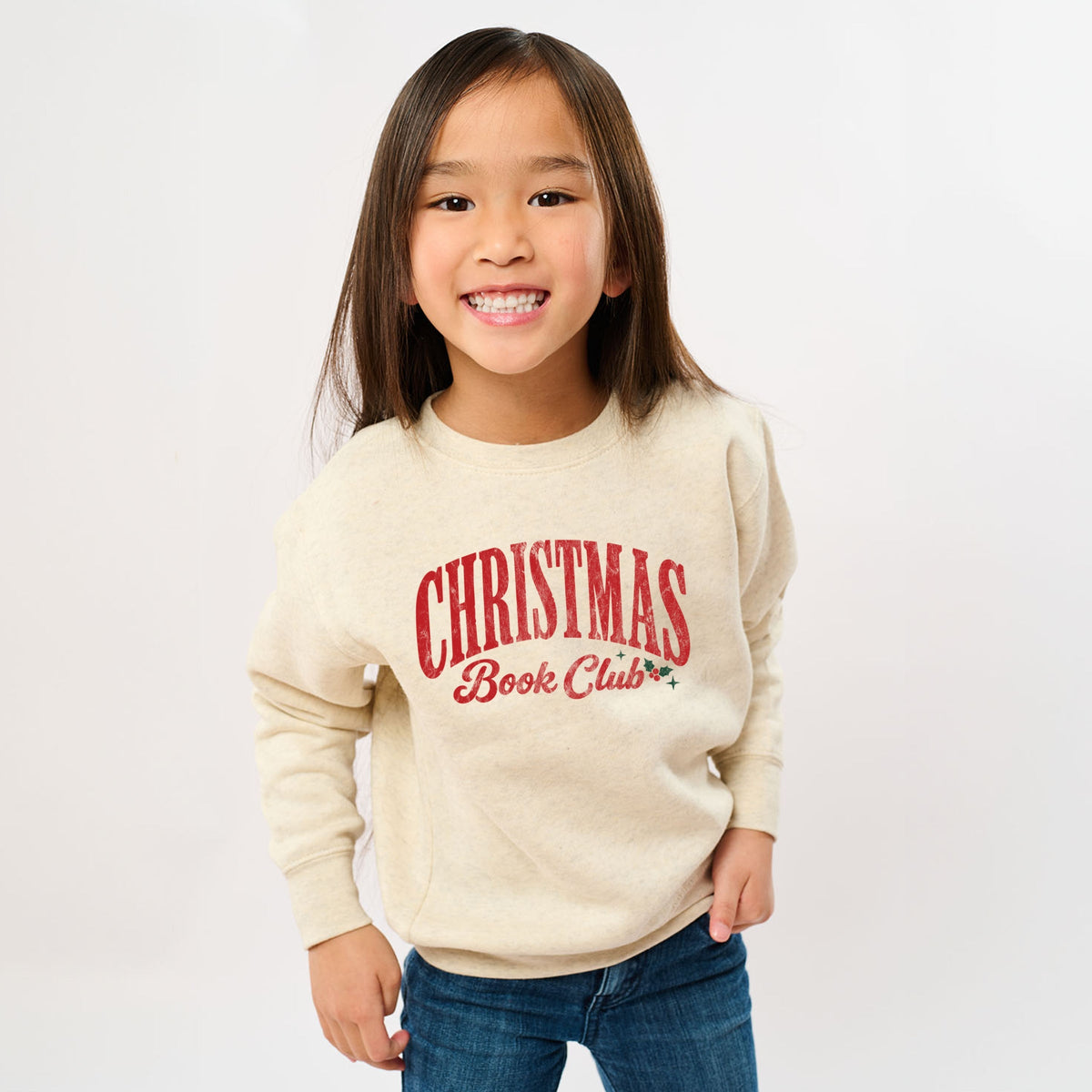 Christmas Book Club Arched - Youth Graphic Sweatshirt