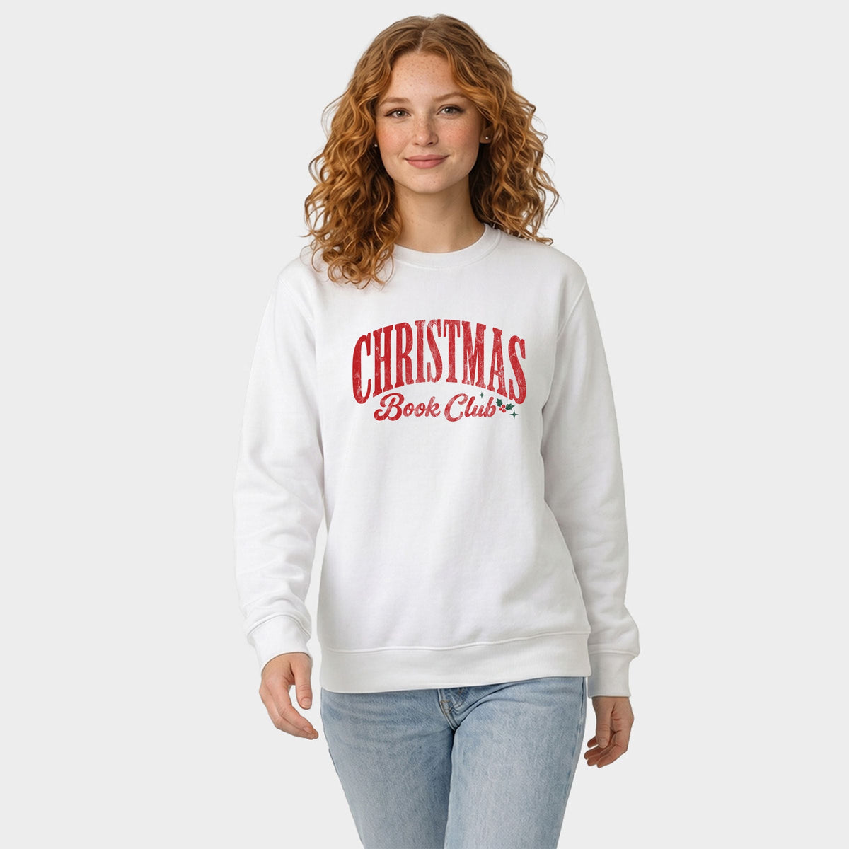 Christmas Book Club Arched - Women's Graphic Sweatshirt
