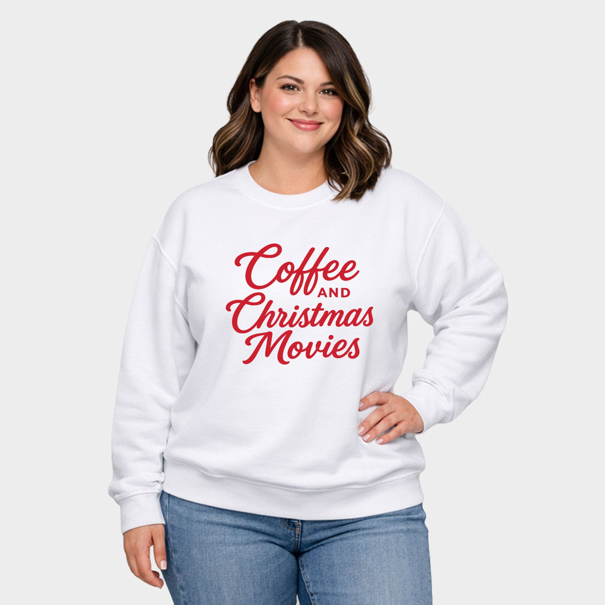 Coffee and Christmas Movies - Women's Plus Sweatshirt