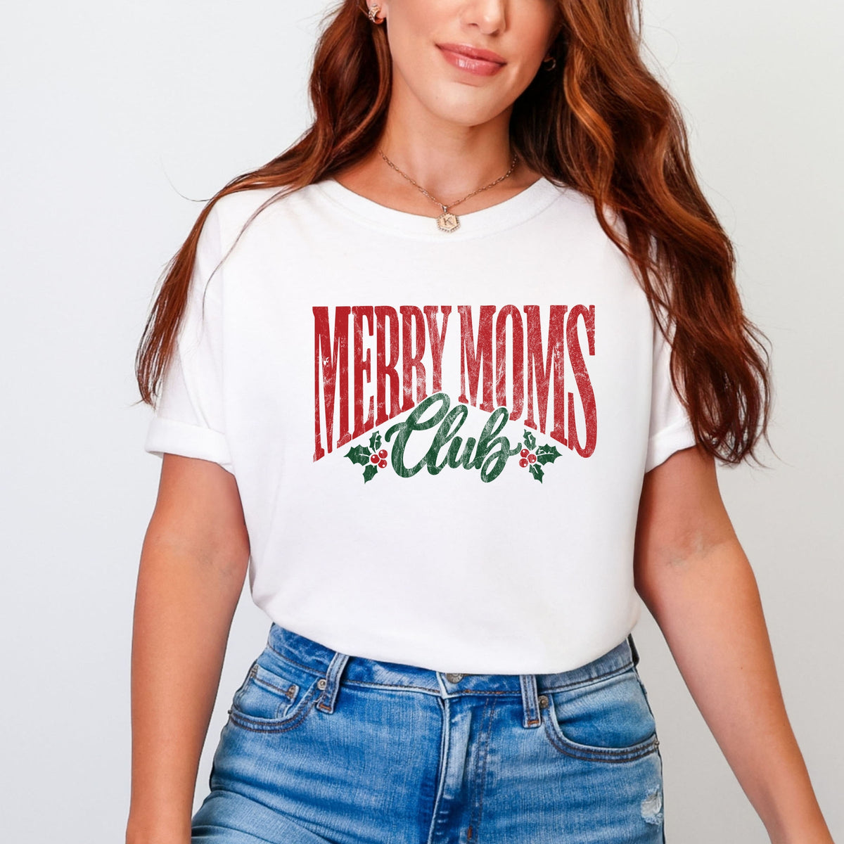 Merry Moms Club - Women's Garment Dyed Graphic T-Shirt