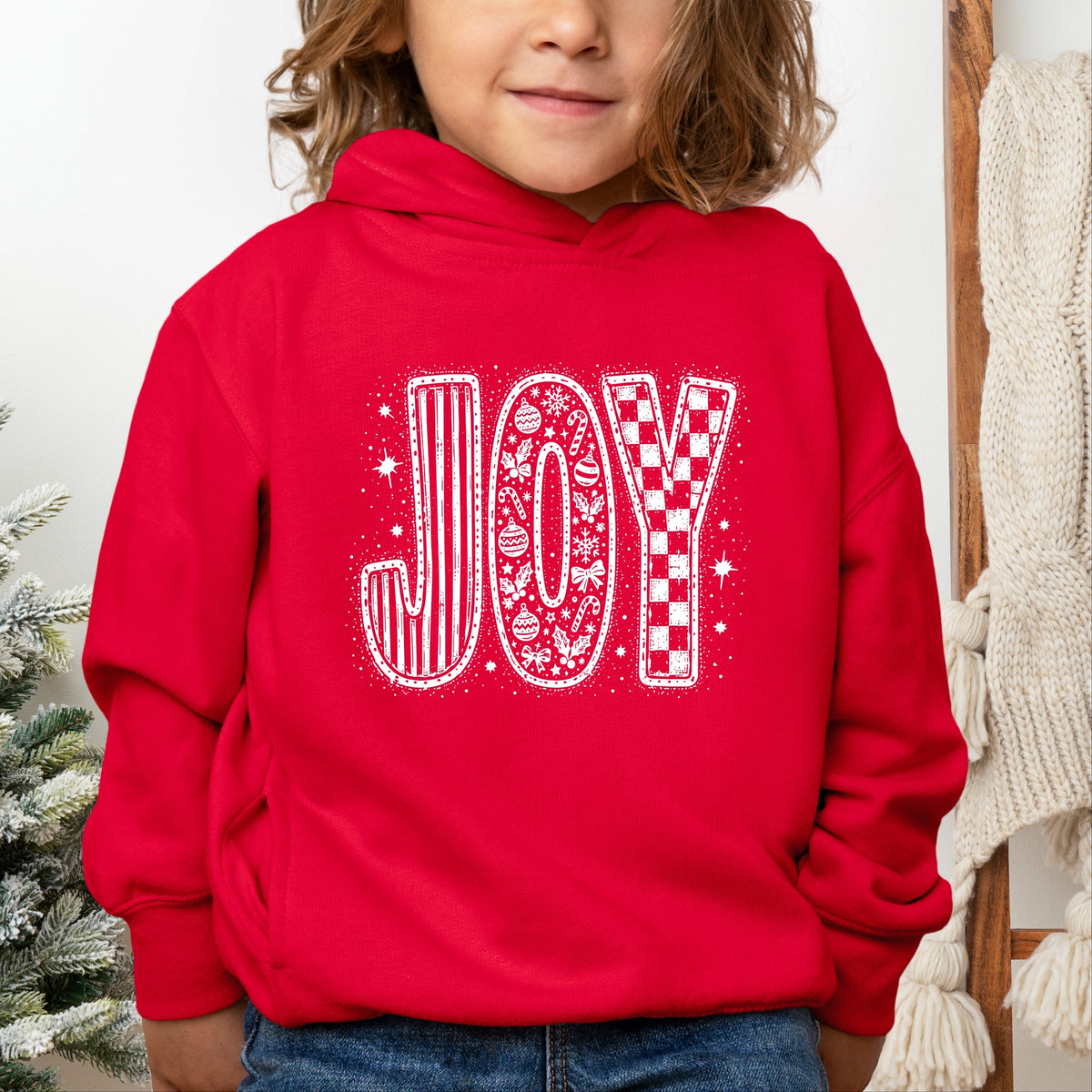 Joy Checkered - Toddler Hoodie