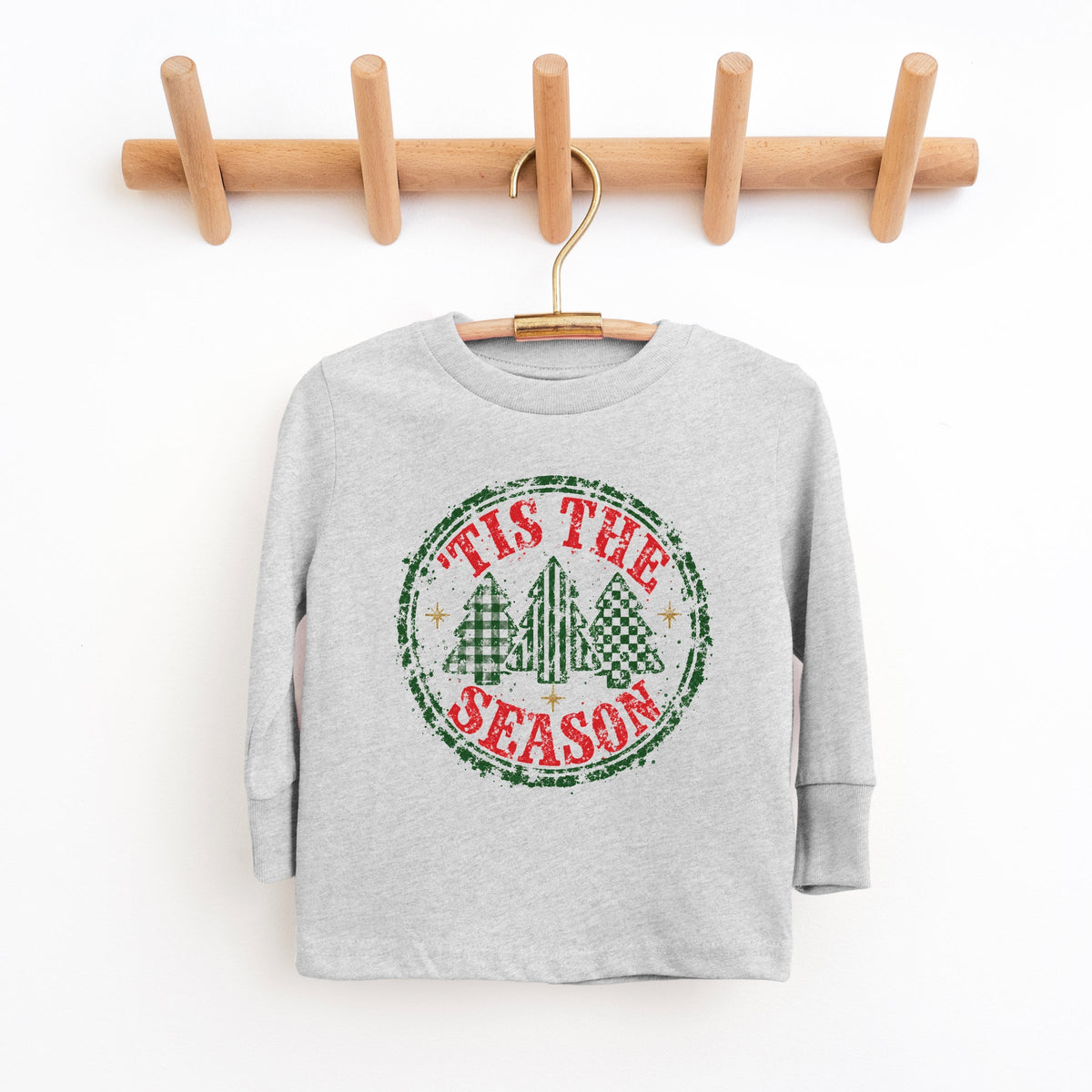 Tis The Season Circle - Youth Long Sleeve Graphic T-Shirt