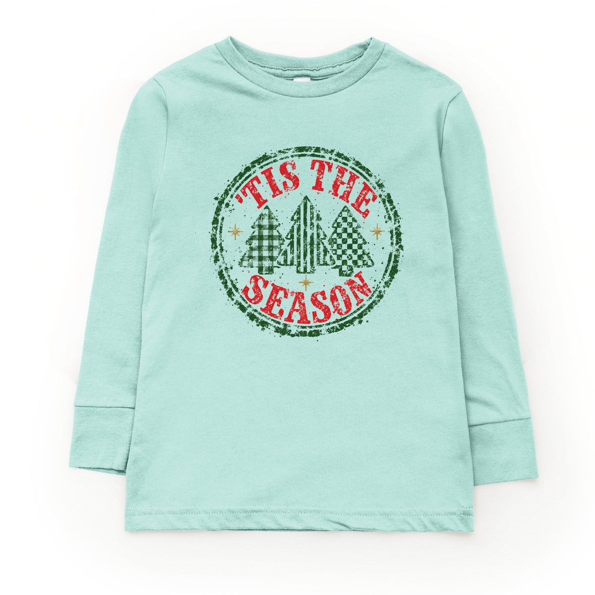 Tis The Season Circle - Youth Long Sleeve Graphic T-Shirt