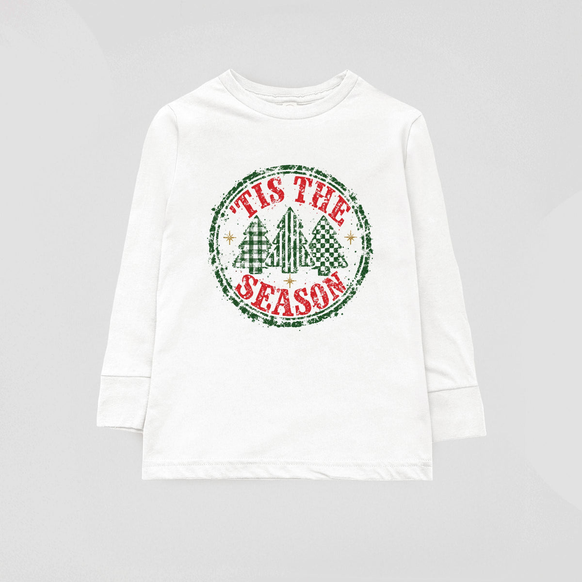 Tis The Season Circle - Youth Long Sleeve Graphic T-Shirt