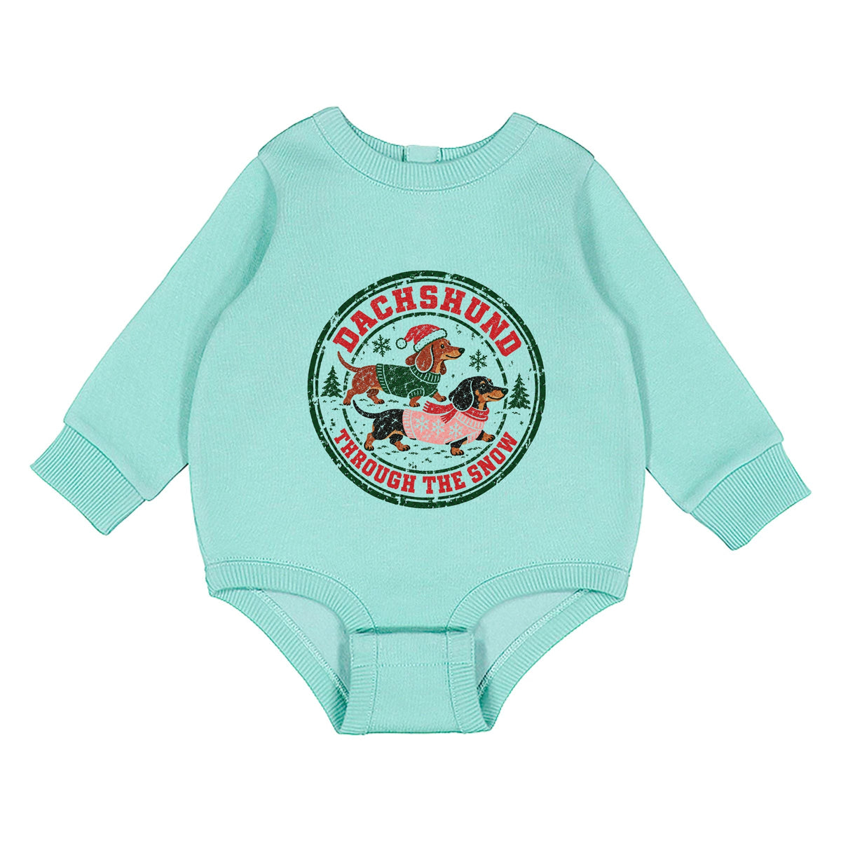 Dachshund Through The Snow - Infant Fleece BodySuit