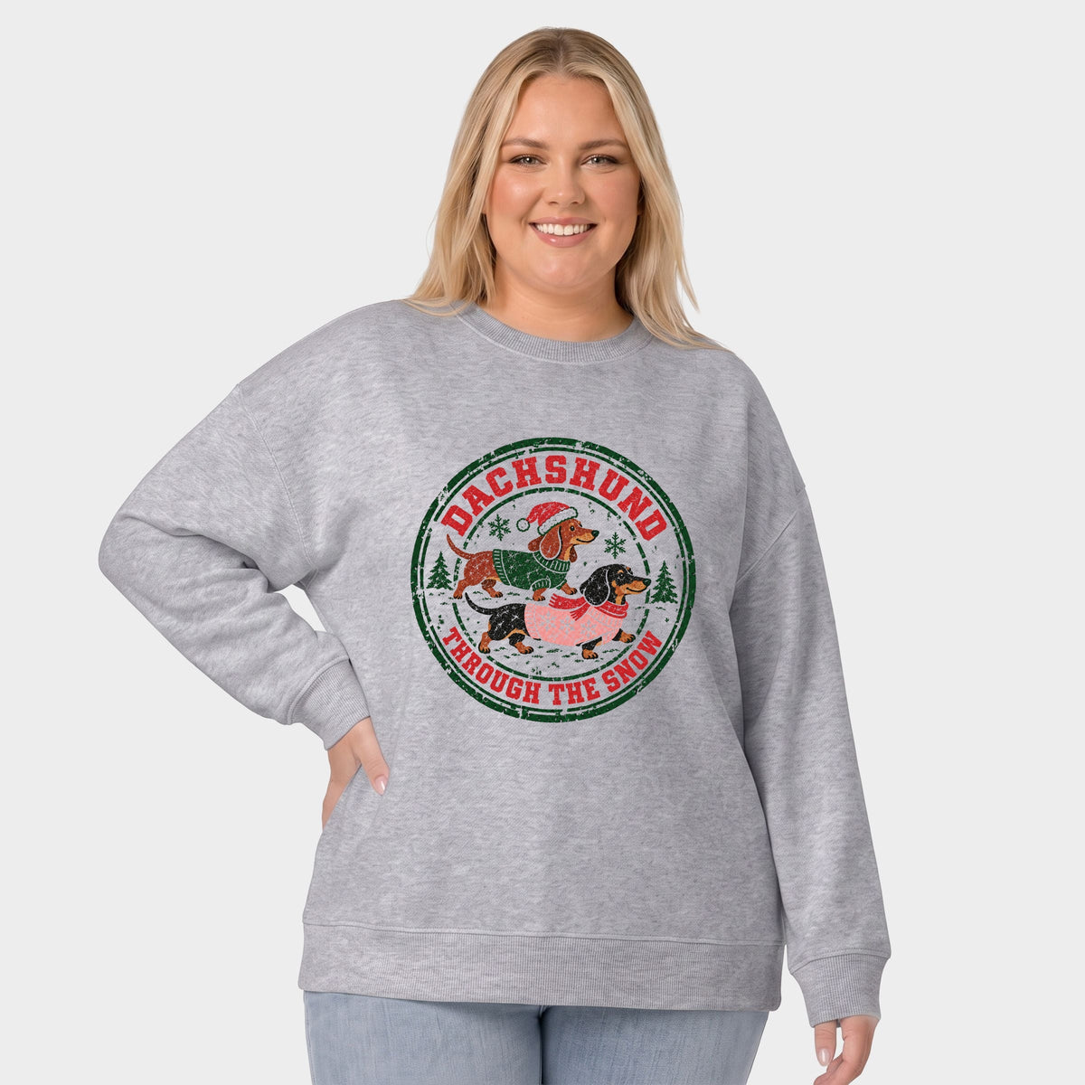 Dachshund Through The Snow - Women's Plus Sweatshirt