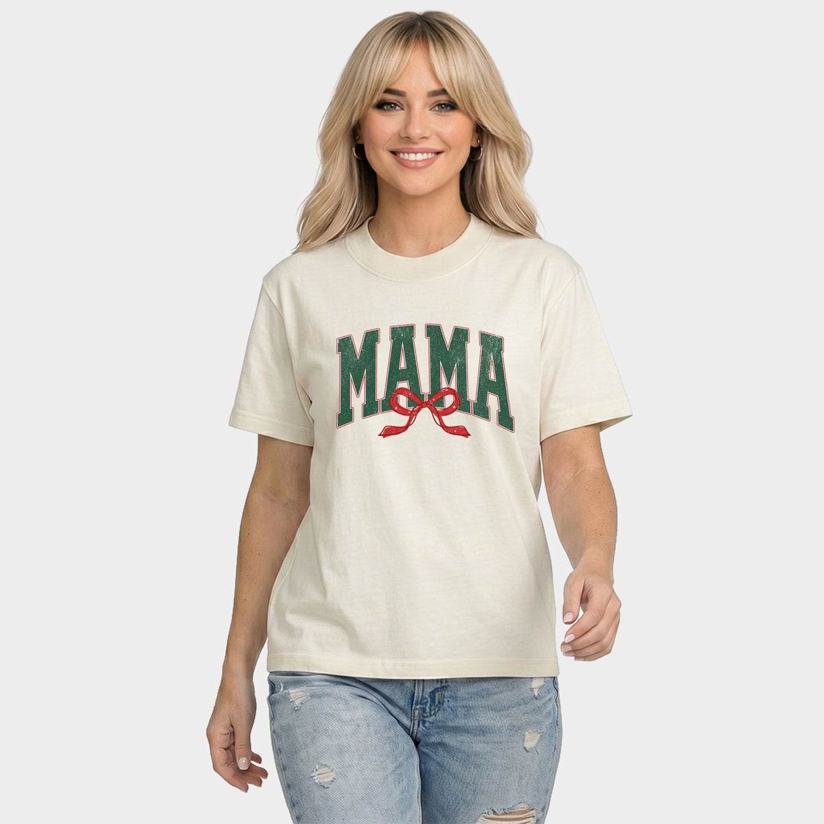 Mama Arched Bow - Women's Relaxed Boxy Tee