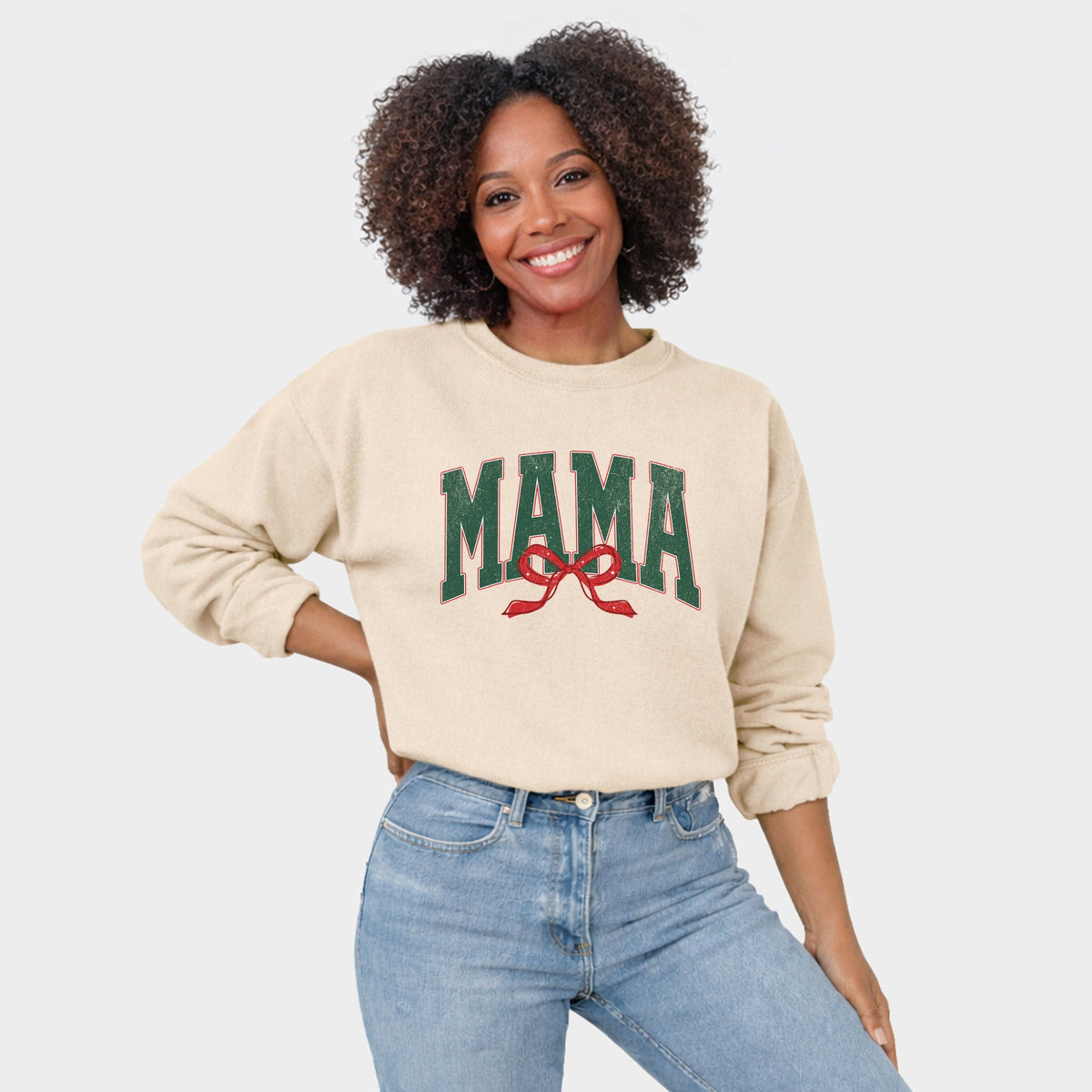 Mama Arched Bow - Women's Graphic Sweatshirt