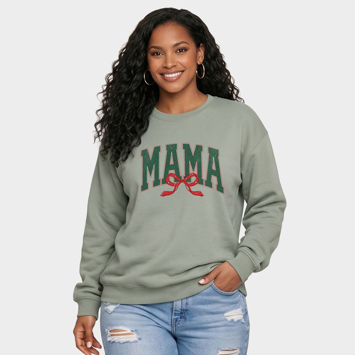 Mama Arched Bow - Women's Graphic Sweatshirt