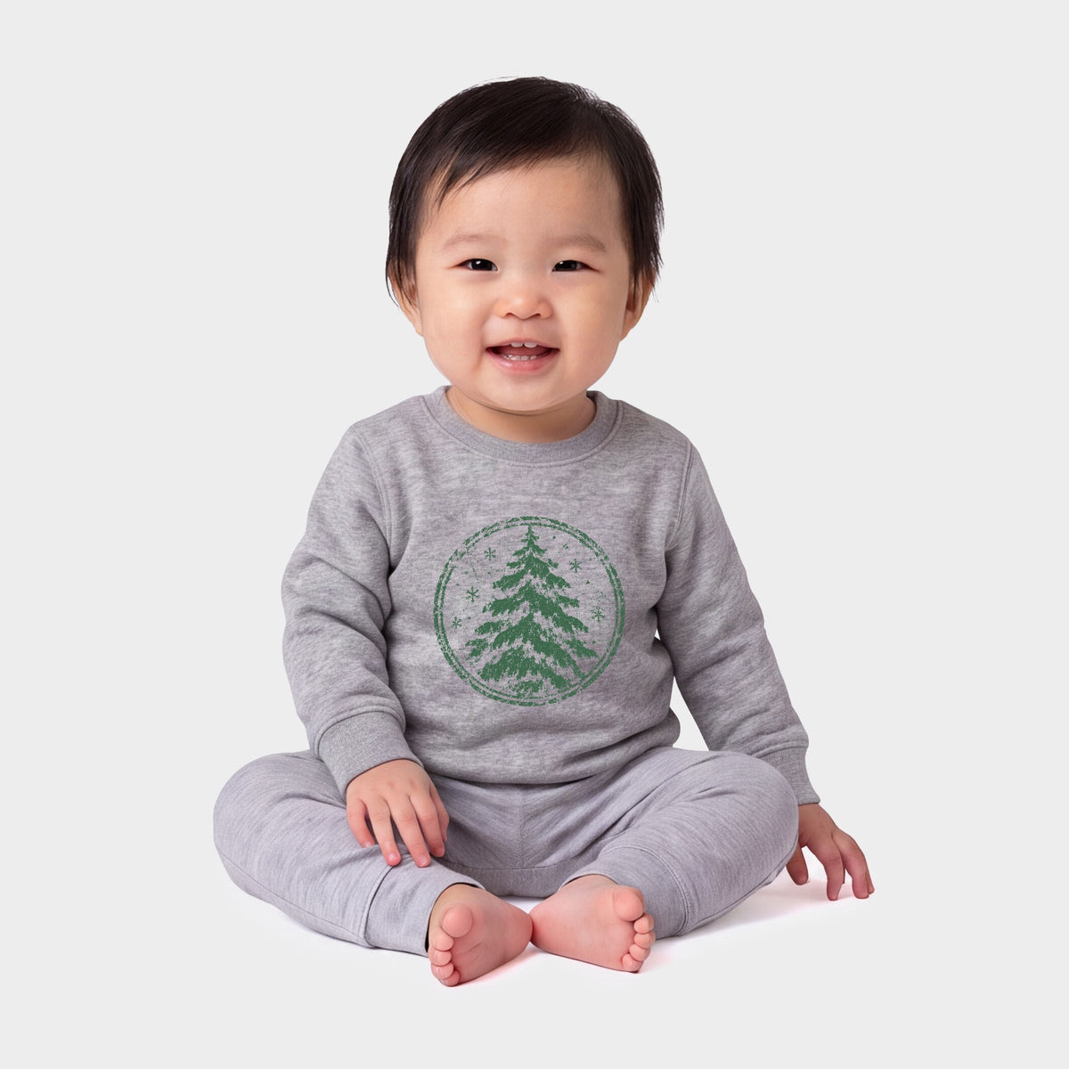 Green Tree Circle - Infant Crew Fleece Sweatshirt