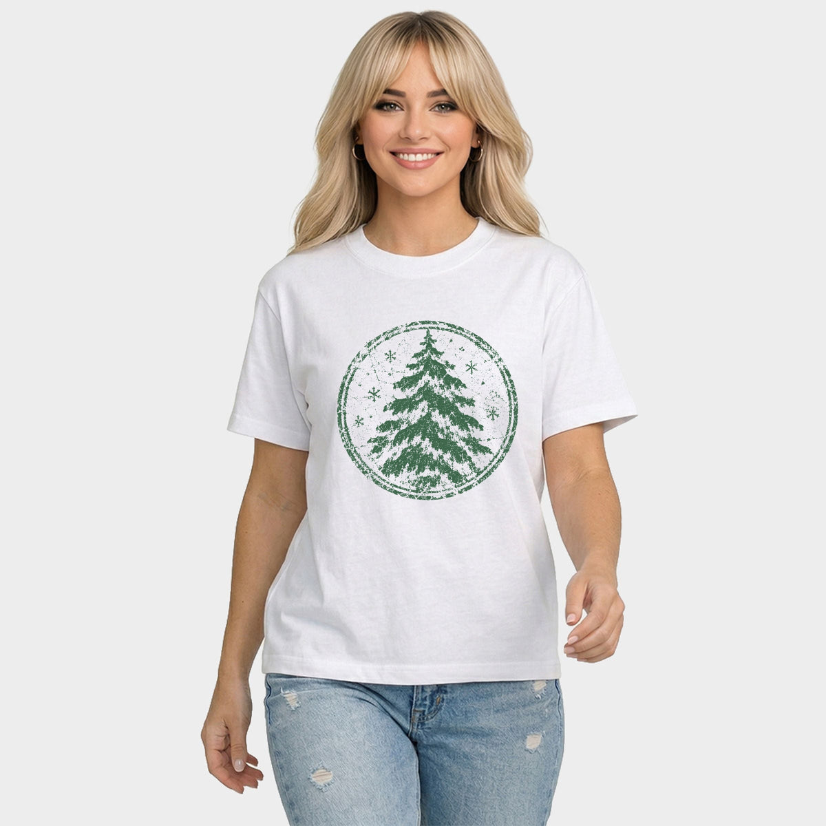 Green Tree Circle - Women's Relaxed Boxy Tee