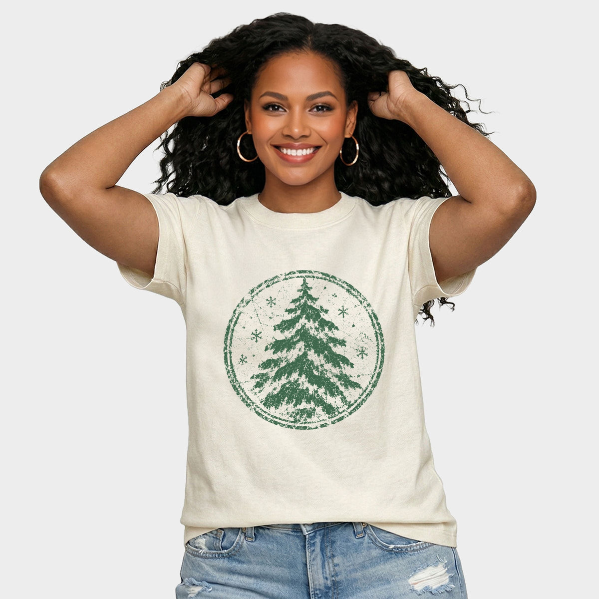 Green Tree Circle - Women's Relaxed Boxy Tee