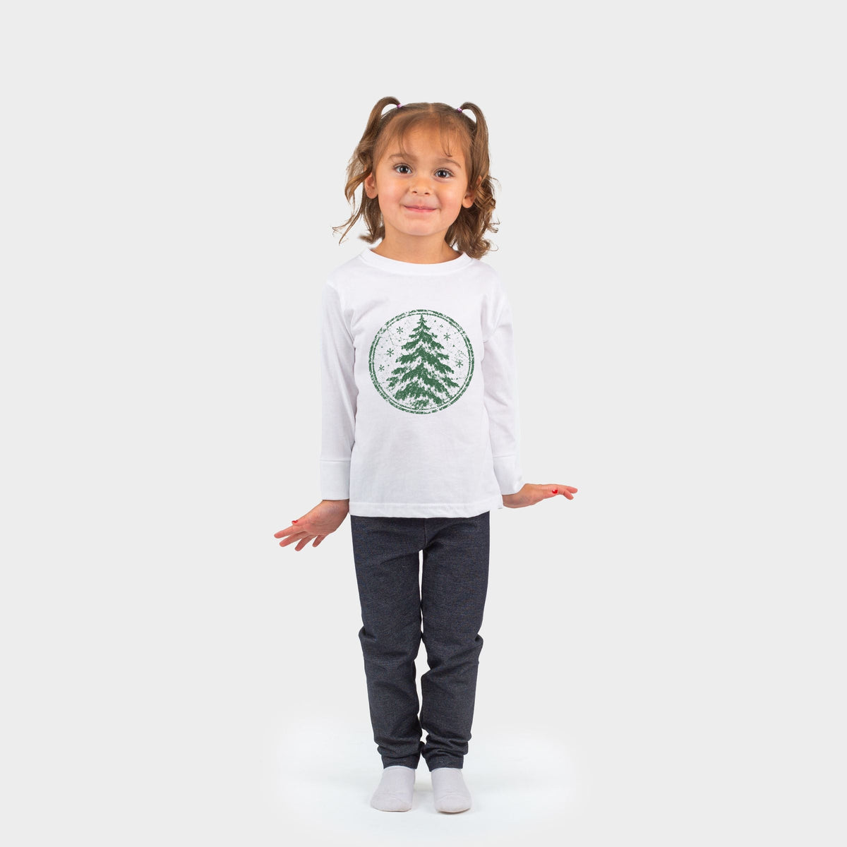 Green Tree Circle - Toddler Long Sleeve Graphic Tee