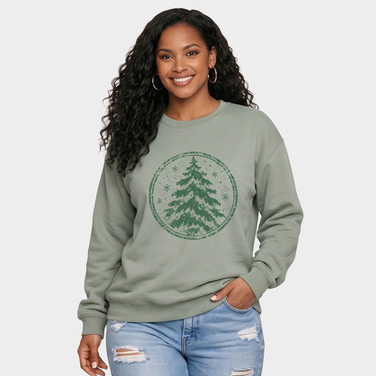 Green Tree Circle - Women's Graphic Sweatshirt