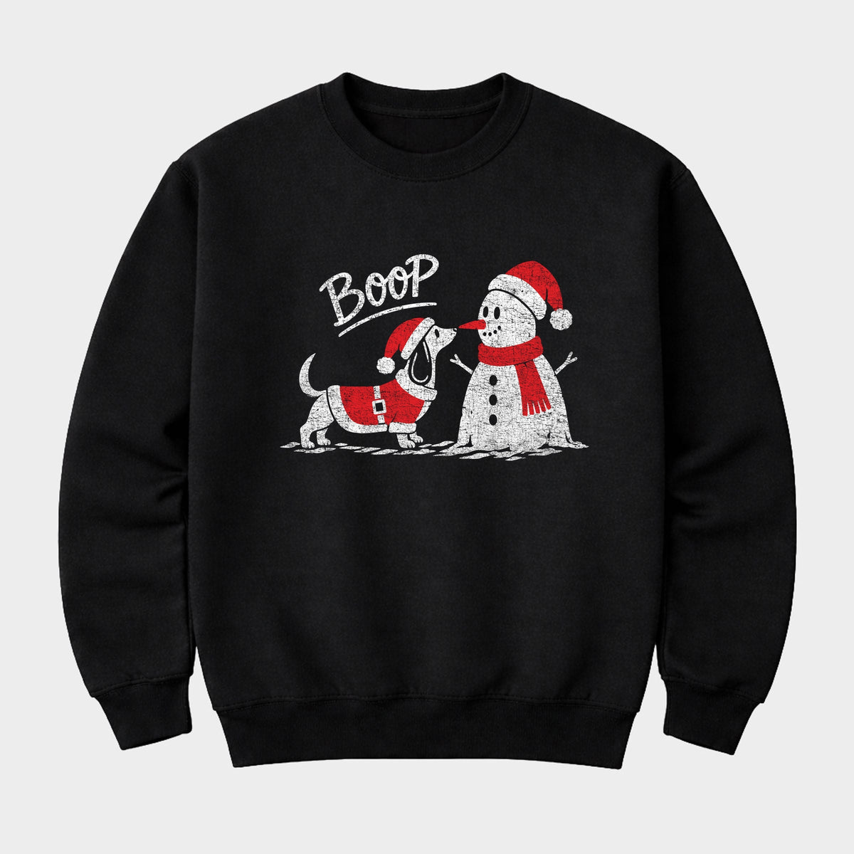 Boop Snowman and Dog - Men's Graphic Sweatshirt