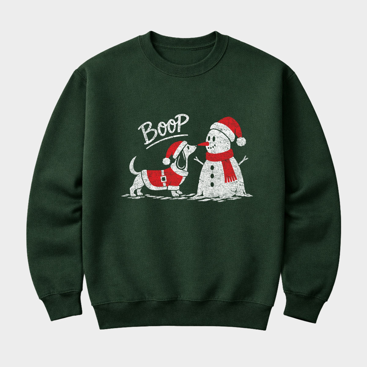 Boop Snowman and Dog - Men's Graphic Sweatshirt