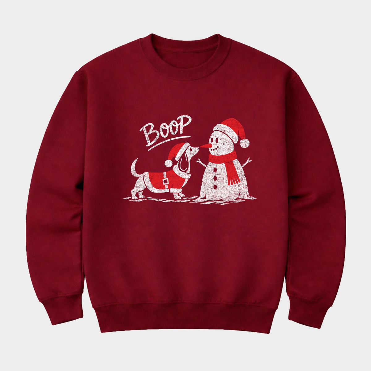 Boop Snowman and Dog - Men's Graphic Sweatshirt