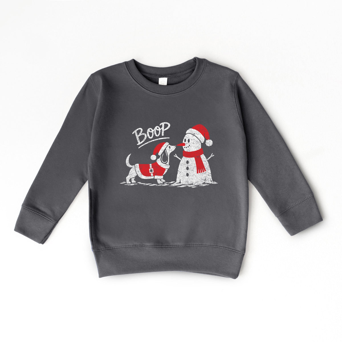 Boop Snowman and Dog - Youth Graphic Sweatshirt