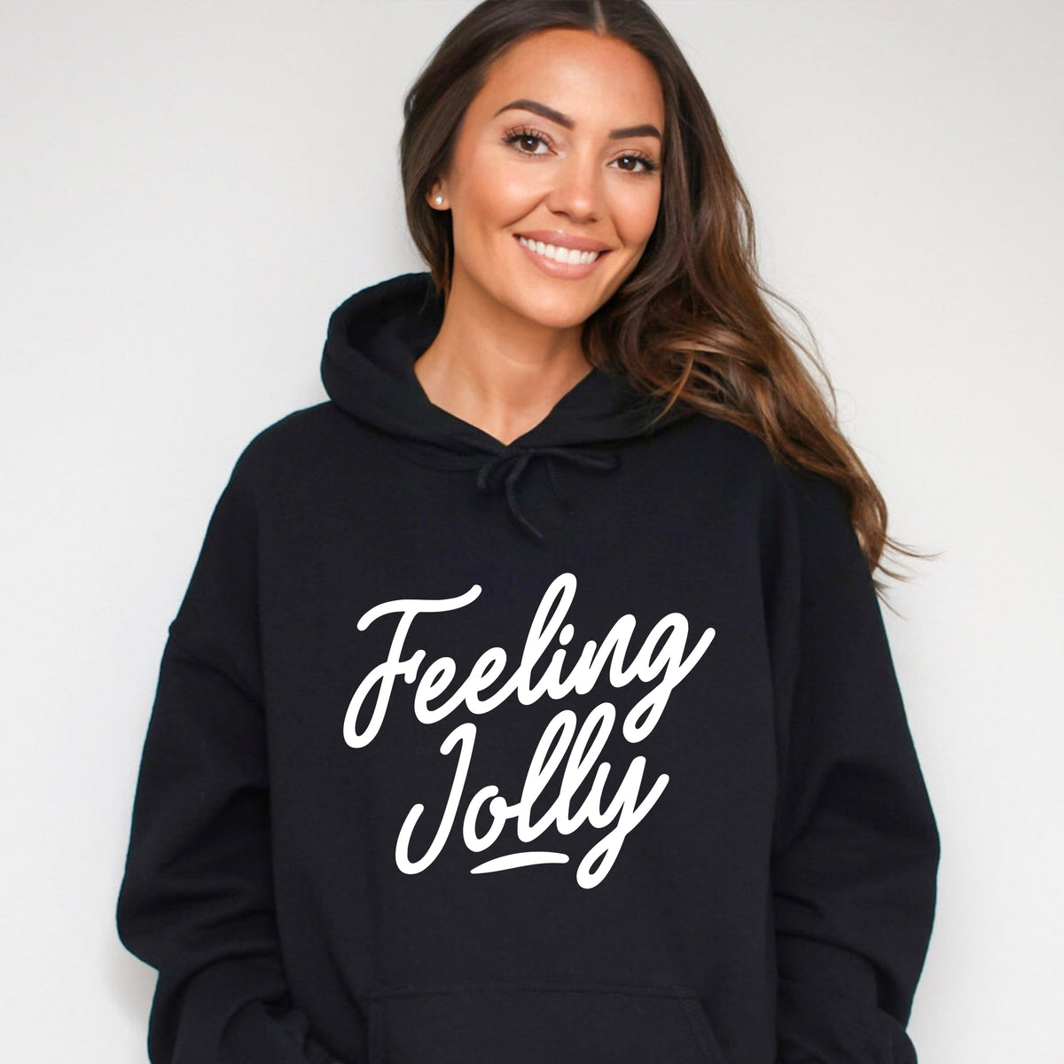Feeling Jolly Cursive - Women's Graphic Hoodie