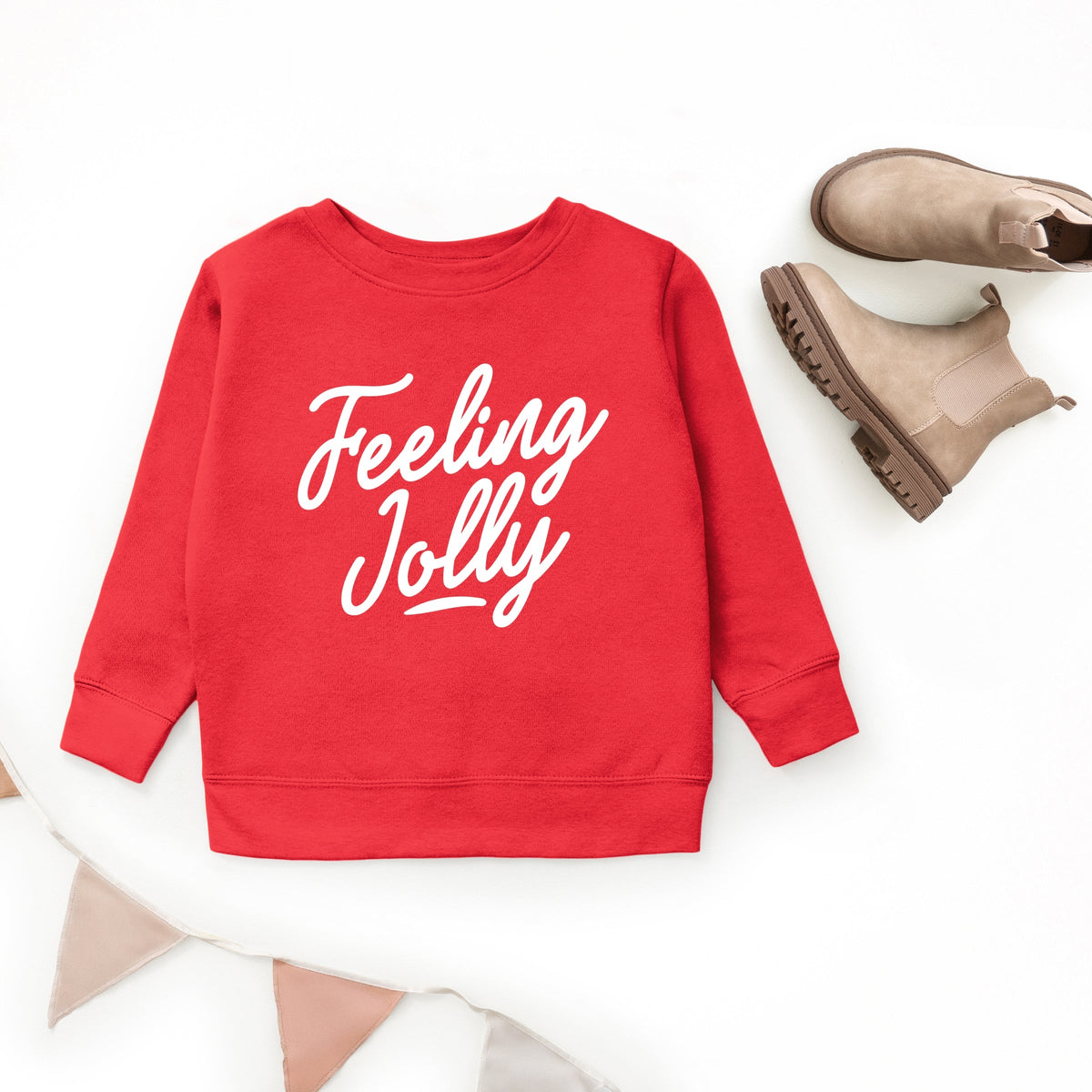 Feeling Jolly Cursive - Youth Graphic Sweatshirt