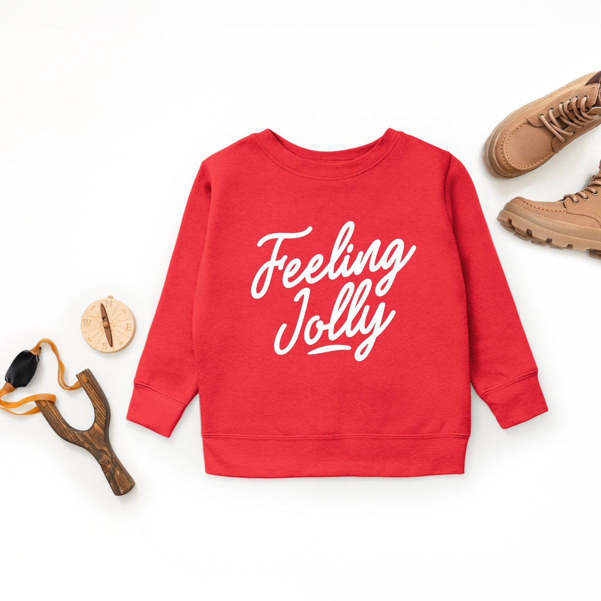 Feeling Jolly Cursive - Youth Graphic Sweatshirt