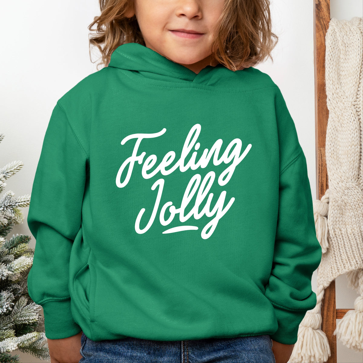 Feeling Jolly Cursive - Toddler Hoodie