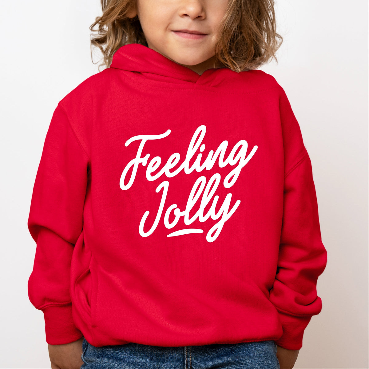 Feeling Jolly Cursive - Toddler Hoodie