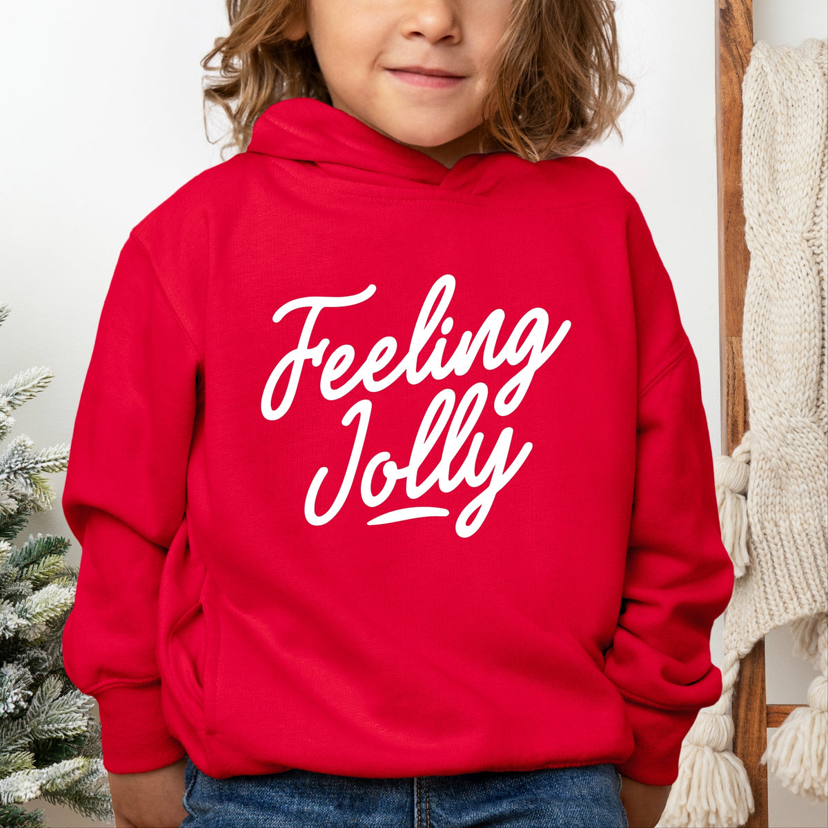Feeling Jolly Cursive - Toddler Hoodie