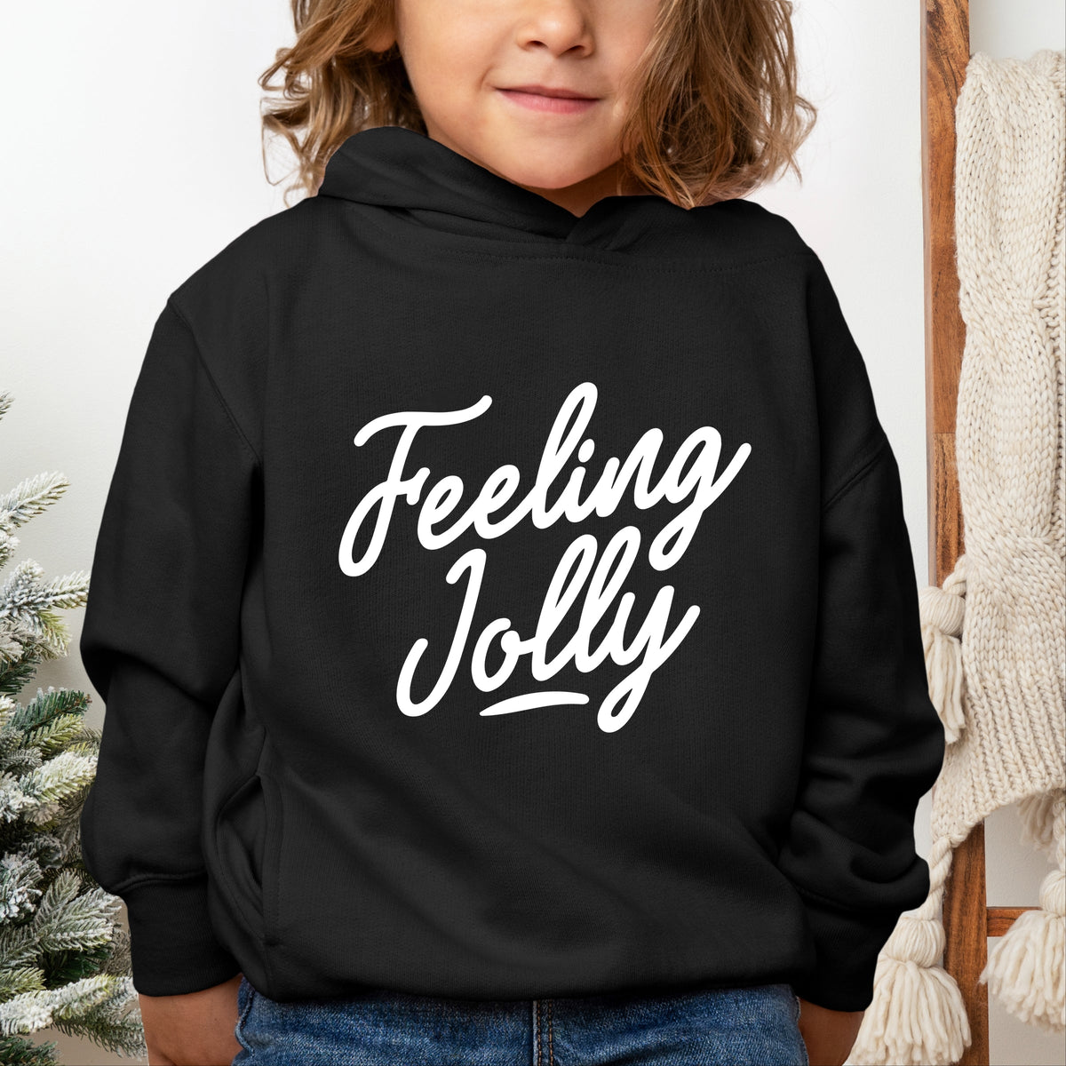 Feeling Jolly Cursive - Toddler Hoodie
