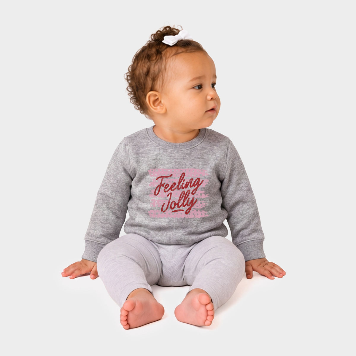 Feeling Jolly Polka Dots - Infant Crew Fleece Sweatshirt