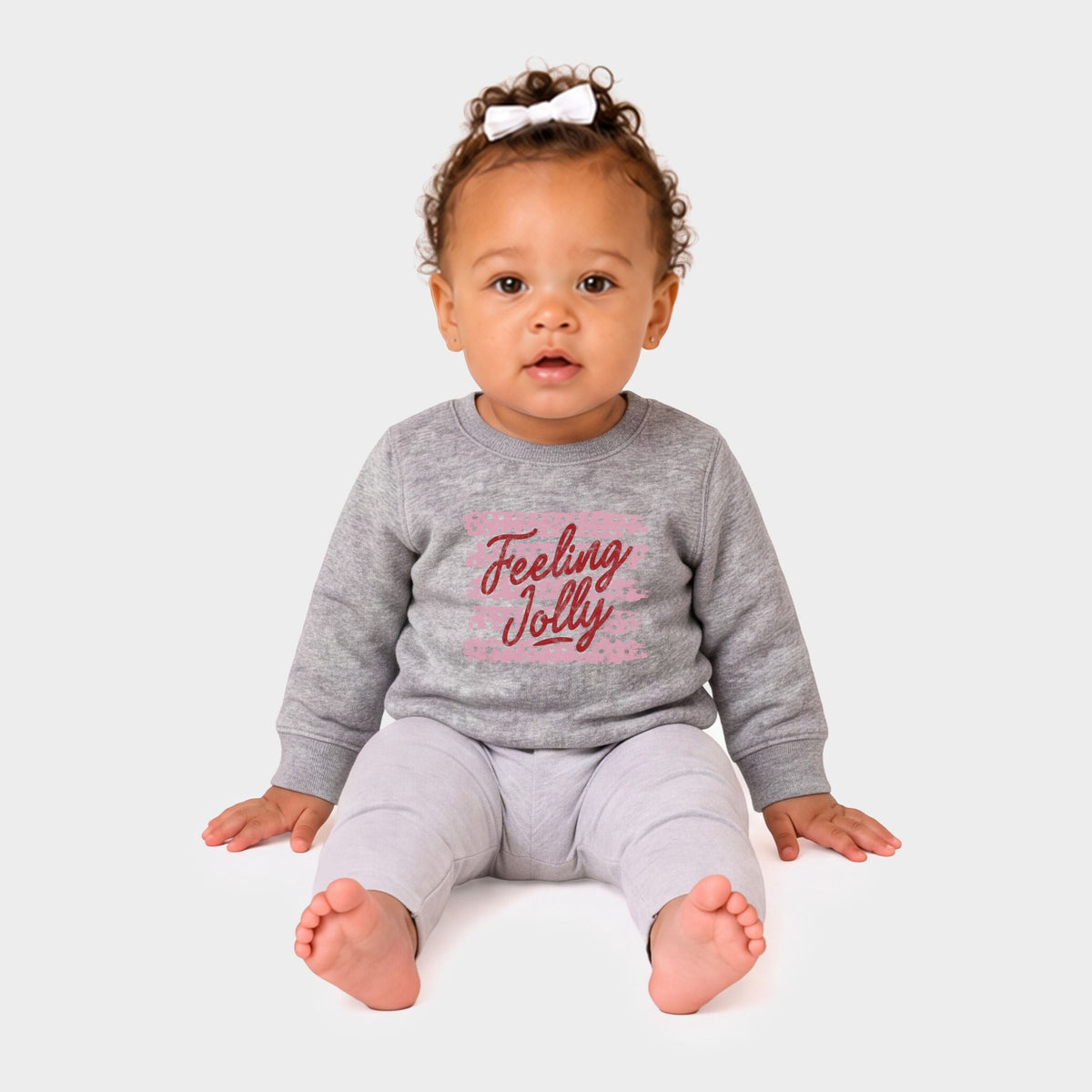 Feeling Jolly Polka Dots - Infant Crew Fleece Sweatshirt