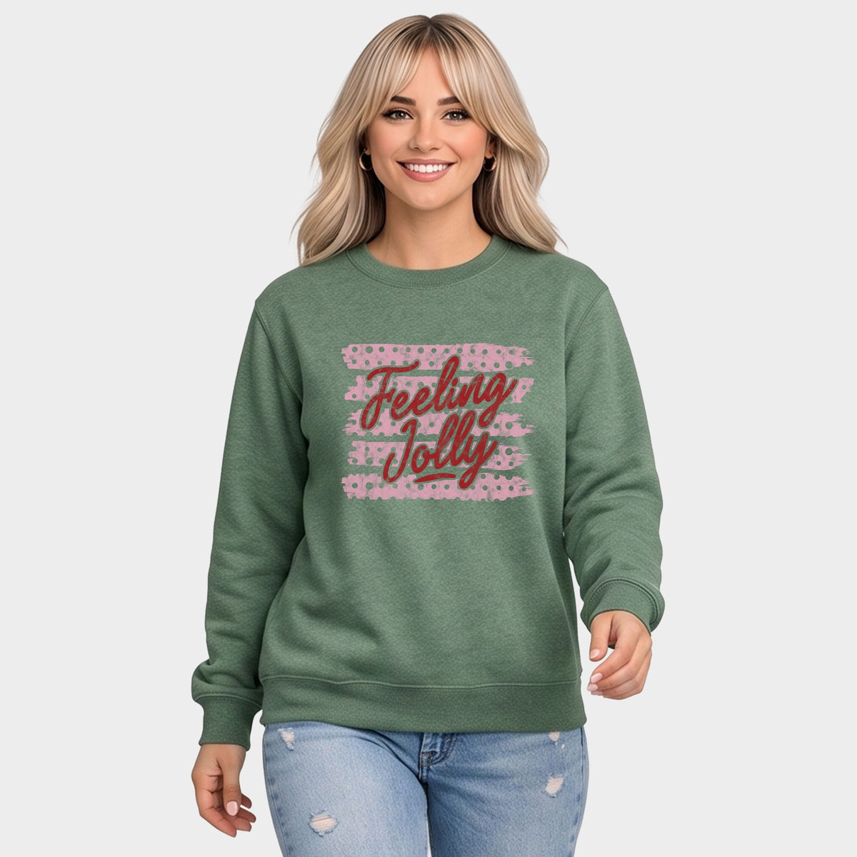 Feeling Jolly Polka Dots - Women's Graphic Sweatshirt