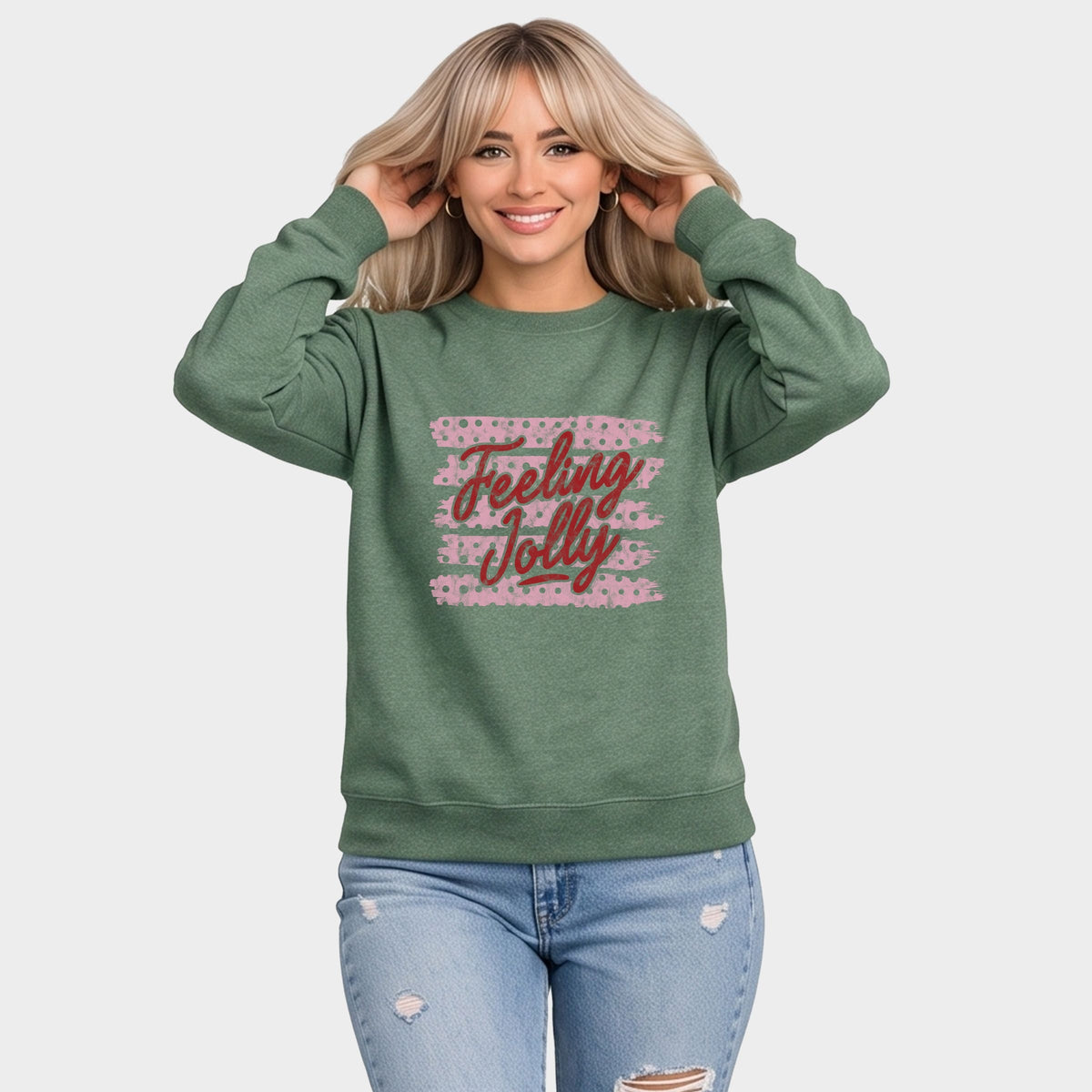 Feeling Jolly Polka Dots - Women's Graphic Sweatshirt