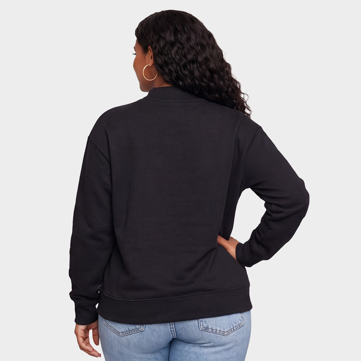 Merry Bow Stars - Oversized Mock Sweatshirt