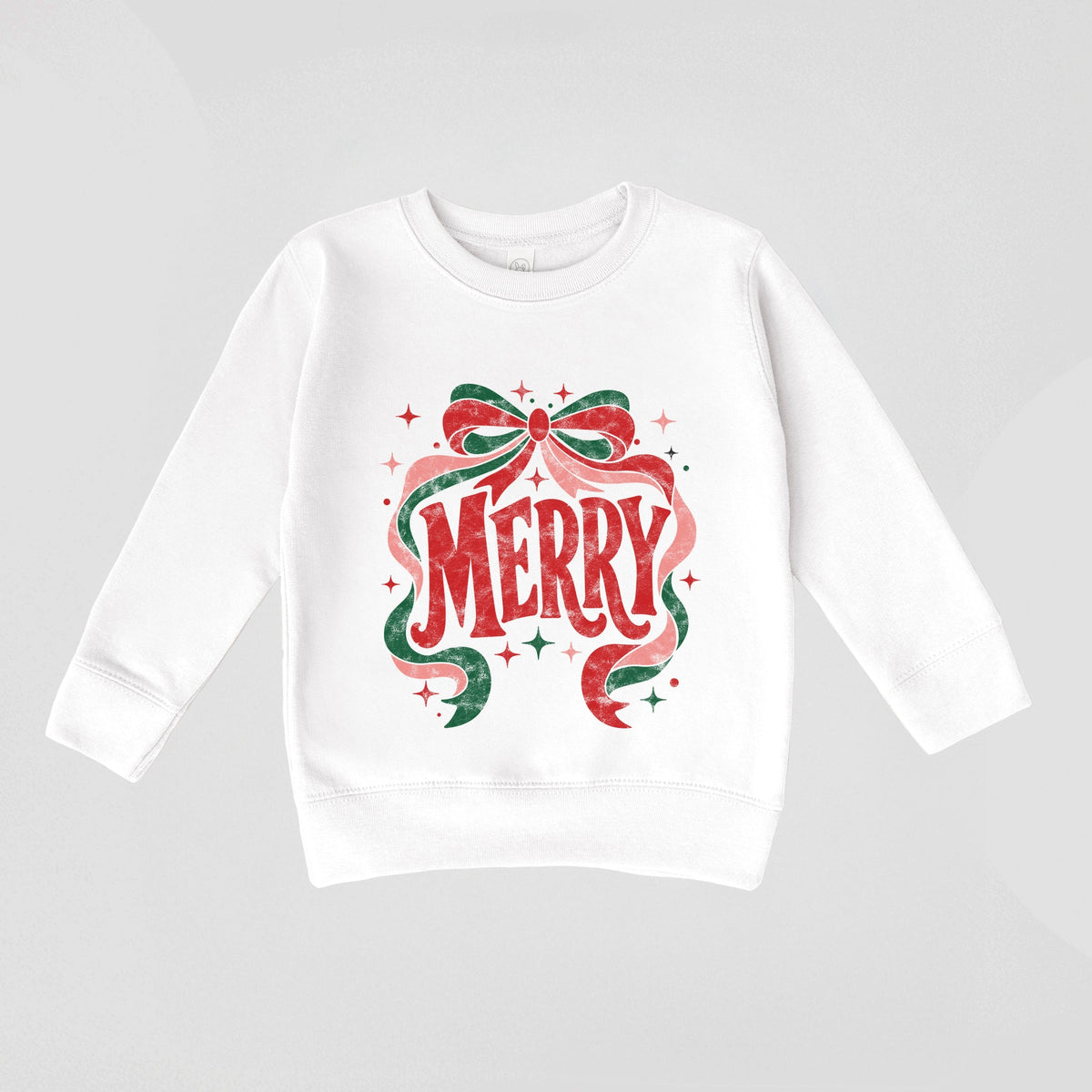 Merry Bow Stars - Toddler Graphic Sweatshirt