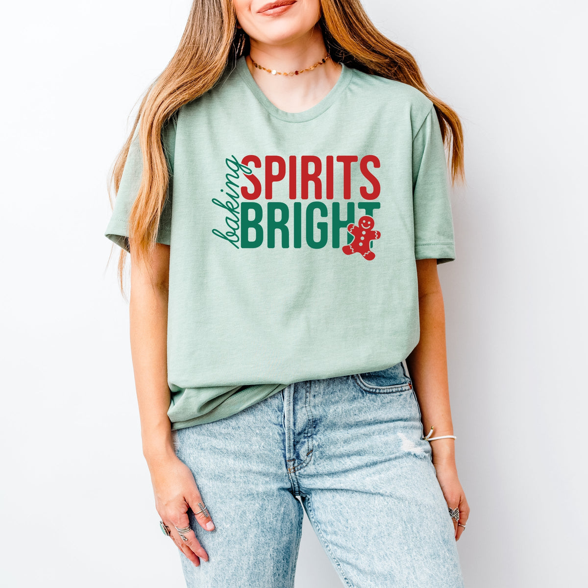 Baking Spirits Bright Gingerbread - Women's Short Sleeve Graphic T-Shirt