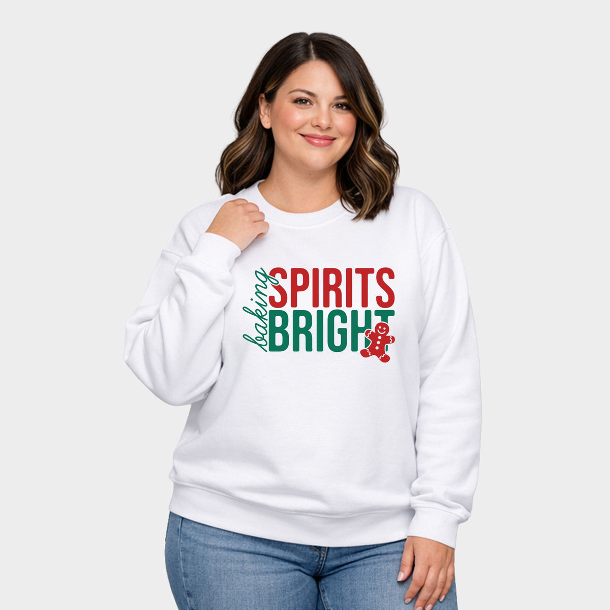 Baking Spirits Bright Gingerbread - Women's Plus Sweatshirt