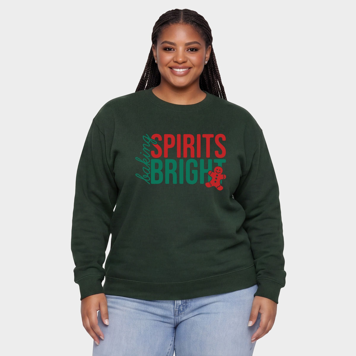 Baking Spirits Bright Gingerbread - Women's Plus Sweatshirt